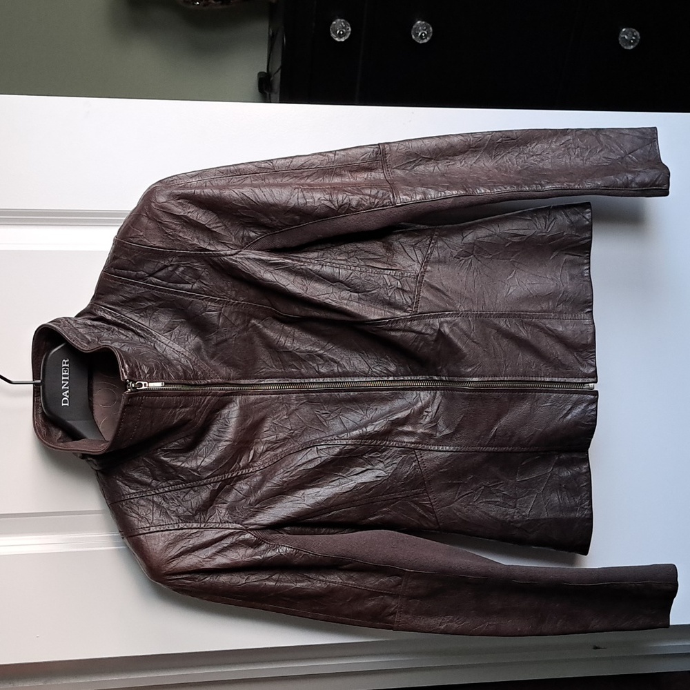 Vintage Danier Chocolate Brown XS Leather Jacket